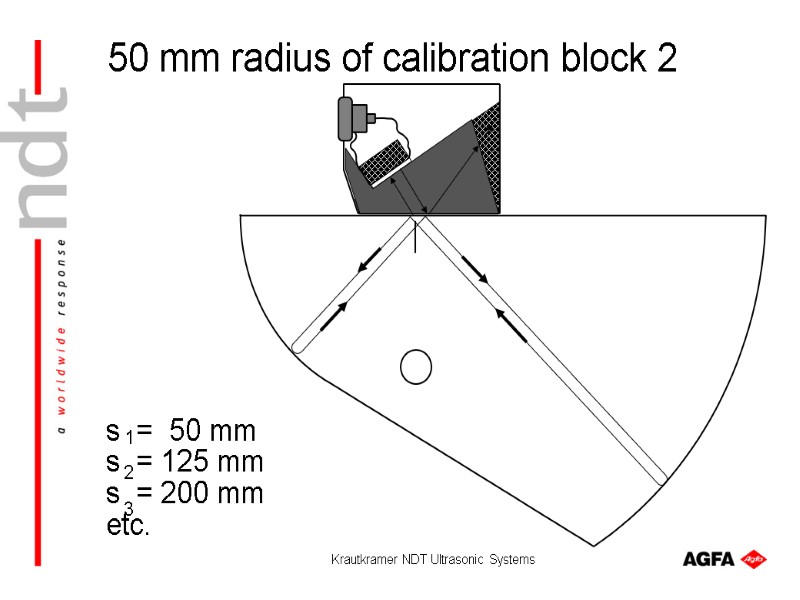 Krautkramer NDT Ultrasonic Systems 50 mm radius of calibration block 2